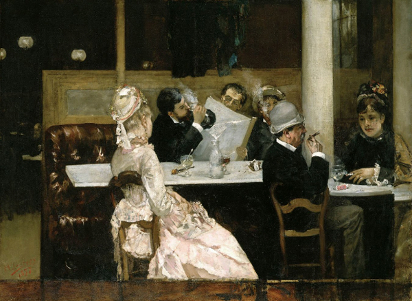 Henri Gervex - Cafe Scene in Paris 1877